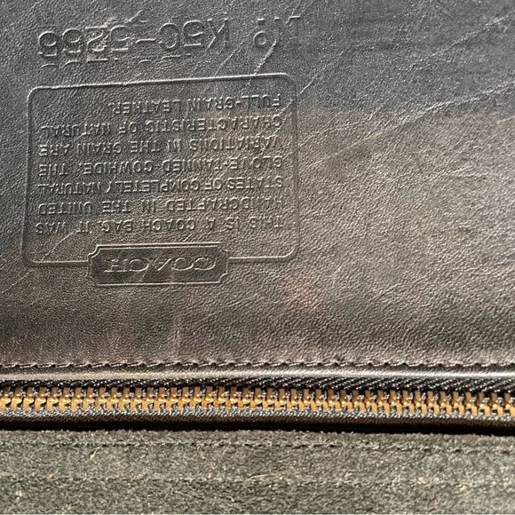 COACH VINTAGE USA BLACK TURN LOCK LEATHER SHOULDER BAG CROSSBODY PURSE WILLIS - Picture 4 of 6